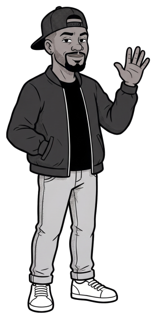 Illustration of Jason waving.