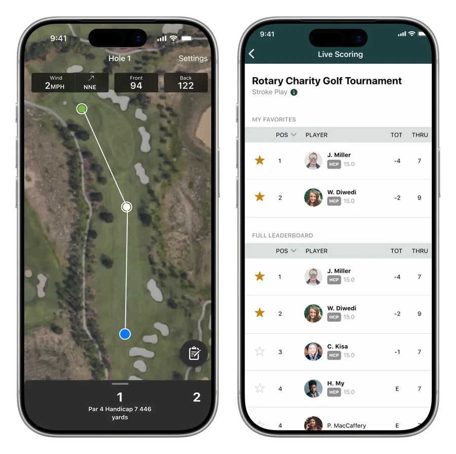 Compete GPS scoring and live leaderboard.